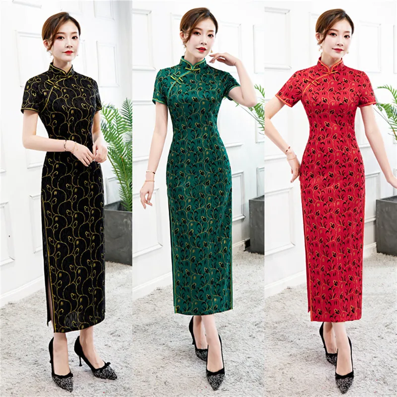 Red Women Chinese Cheongsam Lady Qipao Print Flower Long Dress Bride Wedding Dresses Elegant Gown Vestidos Plus Size M-4XL
Red Women Chinese Cheongsam Lady Qipao Print Flower Long Dress Bride Wedding Dresses Elegant Gown Vestidos Plus Size M-4XL