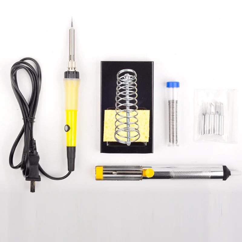 yellow 60W 110V-220v Adjustable Temperature Welding Soldering Iron portable solder iron set tool with 5 tips
yellow 60W 110V-220v Adjustable Temperature Welding Soldering Iron portable solder iron set tool with 5 tips