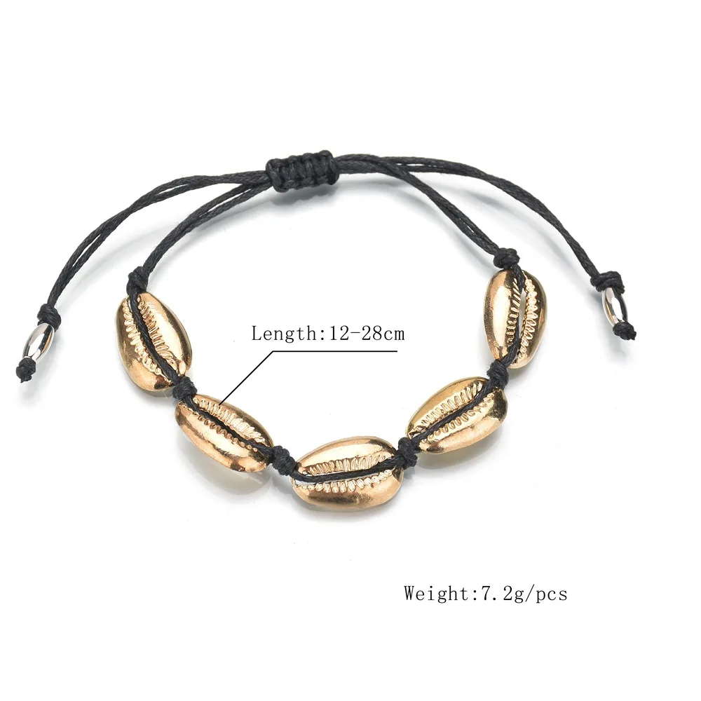 Summer Fashion Metal Alloy Shell Bracelet Female Bohemian Style Handmade Rope Chain Charm Bracelets for Women Jewelry
Summer Fashion Metal Alloy Shell Bracelet Female Bohemian Style Handmade Rope Chain Charm Bracelets for Women Jewelry