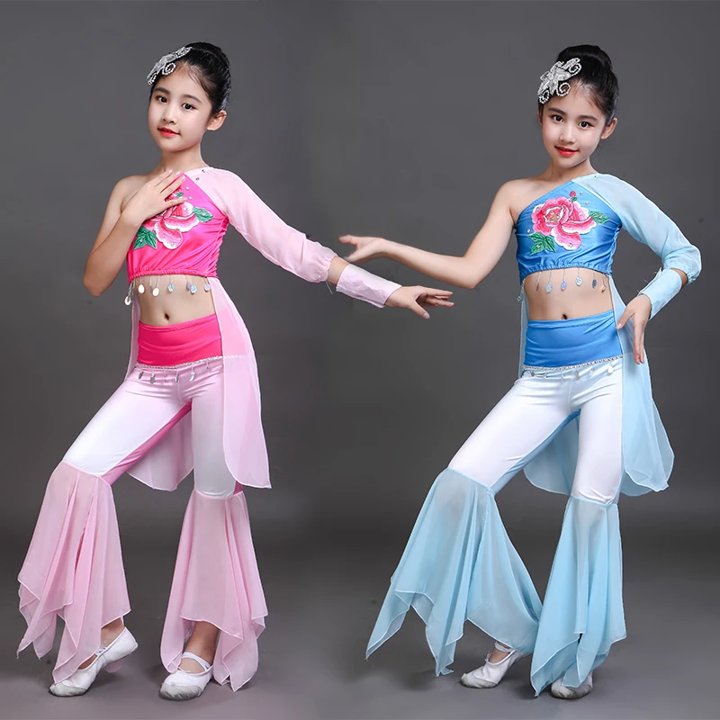 Chinese Classical Yangko Dance Costumes for Children Folk Elegant Fan Umbrella Dance Suit Modern Dance Stage Performance
Chinese Classical Yangko Dance Costumes for Children Folk Elegant Fan Umbrella Dance Suit Modern Dance Stage Performance