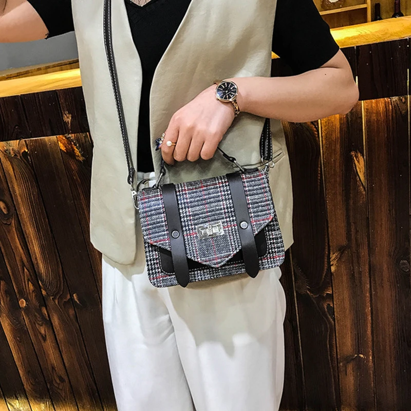 IMIDO 2019 Summer Brand New Grid College Style Simple Casual Fashion Trend Shopping Essential Lady Shoulder Bags Gift Giving | Багаж и