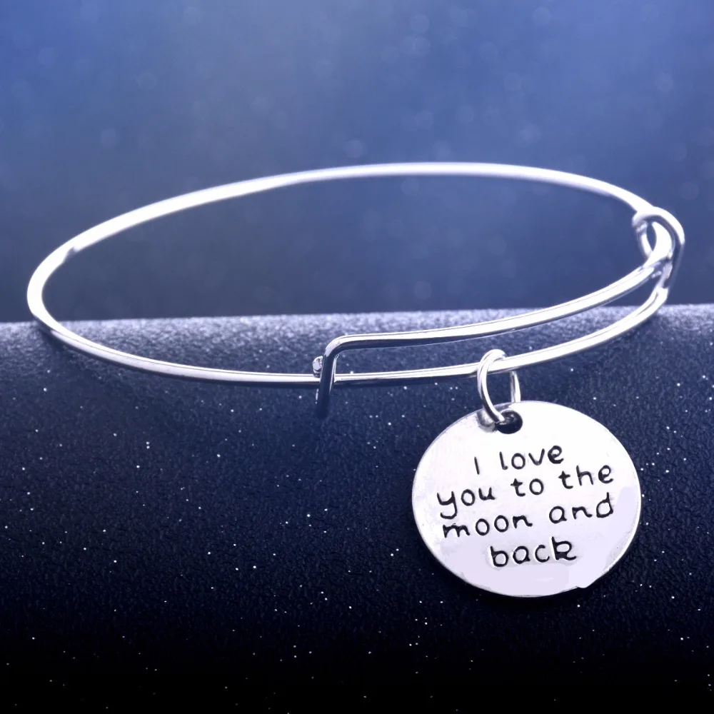 Модные браслеты дружбы Bespmosp с подвесками модные надписью I Love You To The Moon And Back