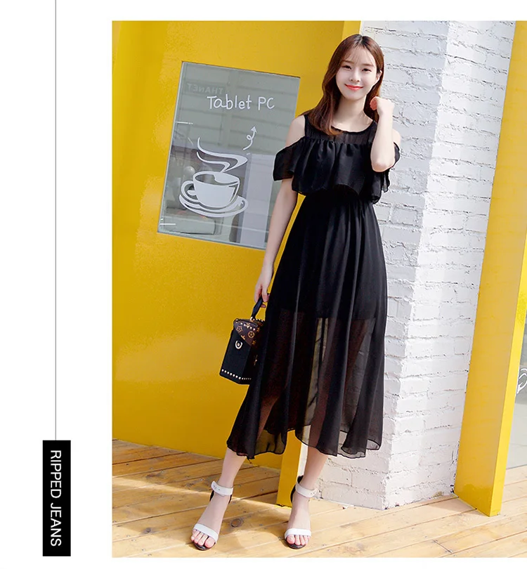 Summer Women Chiffon Boho Beach Dress Female Slim Off The Shoulder High Waist Strapless Dress White Long Dresses
Summer Women Chiffon Boho Beach Dress Female Slim Off The Shoulder High Waist Strapless Dress White Long Dresses