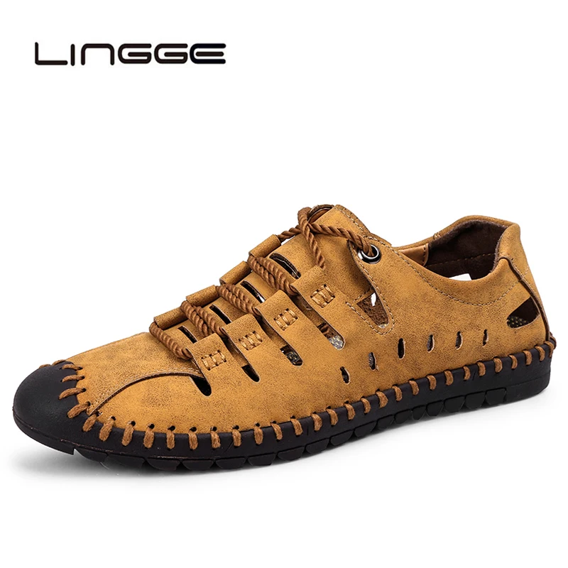 LINGGE Big Size Split Leather Men Casual Shoes Fashion Men Loafers Driving Moccasins Lace Up Men Flat Shoes 38-48
LINGGE Big Size Split Leather Men Casual Shoes Fashion Men Loafers Driving Moccasins Lace Up Men Flat Shoes 38-48