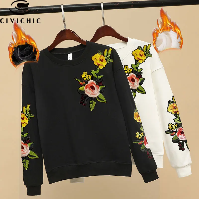 CIVICHIC Women Stylish Embroidered T-shirt Chinese Style Floral Patched Pullover O Neck Loose Tops Wear Ethnic Cotton Tees WLT09
CIVICHIC Women Stylish Embroidered T-shirt Chinese Style Floral Patched Pullover O Neck Loose Tops Wear Ethnic Cotton Tees WLT09
