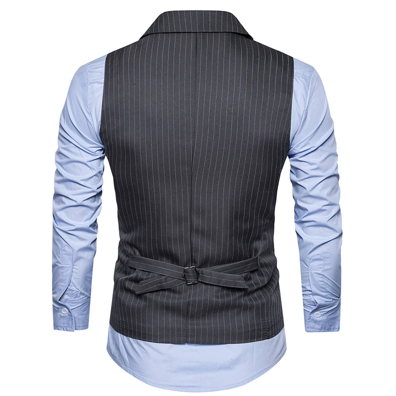 HOT 2020 Autumn winter Fashion gentleman men's leisure suit vest black stripes double-breasted sleeveless tank top
HOT 2020 Autumn winter Fashion gentleman men's leisure suit vest black stripes double-breasted sleeveless tank top