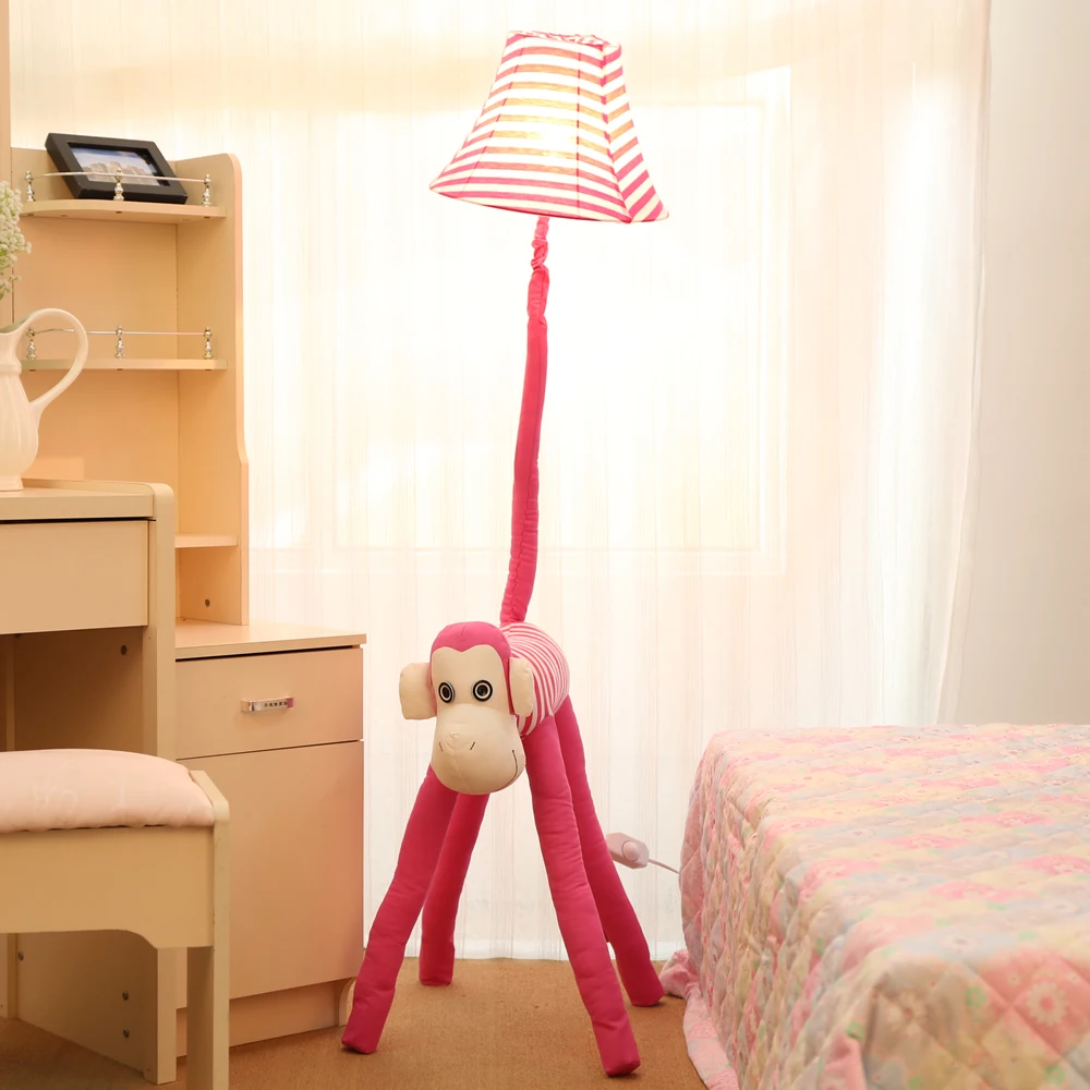 Лампы для украшения гостиной светящаяся ткань животные розовые полосы обезьяна