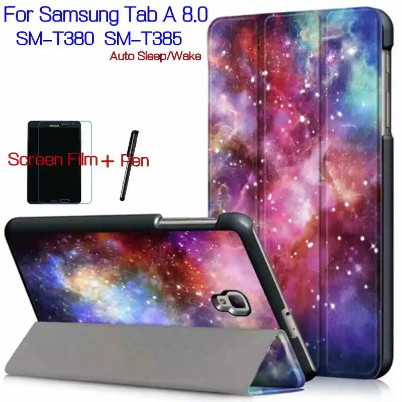 Чехол для планшета Samsung Galaxy Tab A T380 T385 8 0 " Магнитный смарт чехол из искусственной