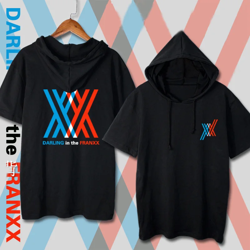 New DARLING in the FRANXX T-Shirt Short Sleeve Hooded T shirts 002 Anime Casual Summer Women Men Zero Two Cosplay cotton Tees
New DARLING in the FRANXX T-Shirt Short Sleeve Hooded T shirts 002 Anime Casual Summer Women Men Zero Two Cosplay cotton Tees