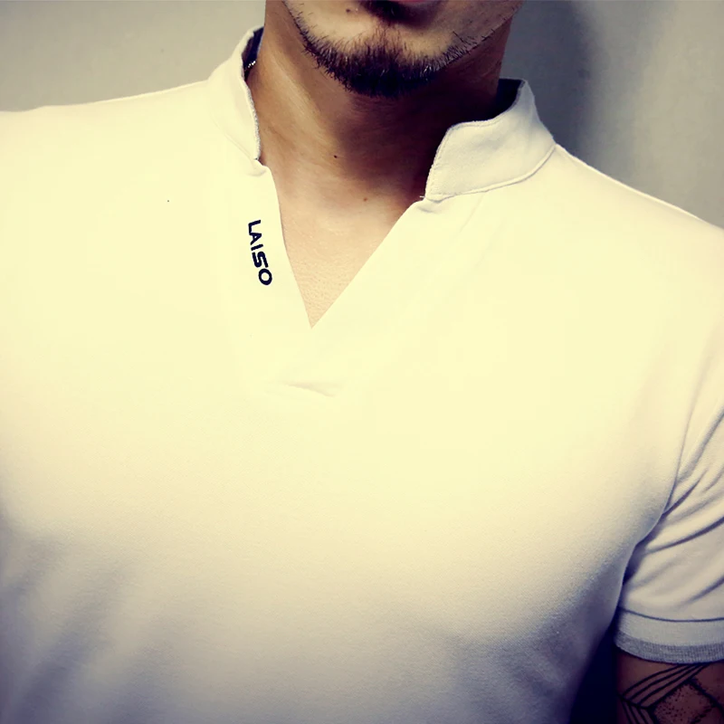 Мужская хлопковая рубашка поло черная или белая с коротким рукавом размеры до 5XL