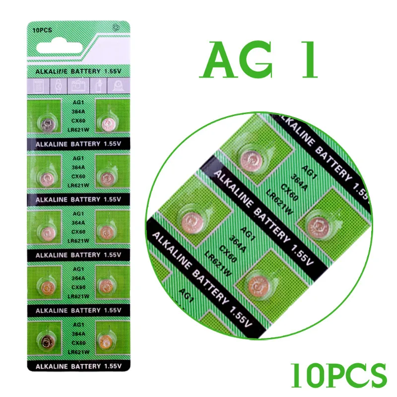 10PCS/pack AG1 1.55V 364 SR621SW LR621 621 LR60 CX60 Alkaline Button Coin Cell Batteries Watch Battery
10PCS/pack AG1 1.55V 364 SR621SW LR621 621 LR60 CX60 Alkaline Button Coin Cell Batteries Watch Battery