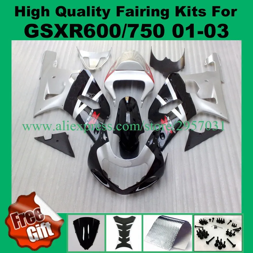 Injection Fairings for SUZUKI GSXR600 GSXR750 2001 02 2003 #S733-B GSX-R750 GSX-R600 GSXR600/750 01 02 03 silver black fairings
Injection Fairings for SUZUKI GSXR600 GSXR750 2001 02 2003 #S733-B GSX-R750 GSX-R600 GSXR600/750 01 02 03 silver black fairings