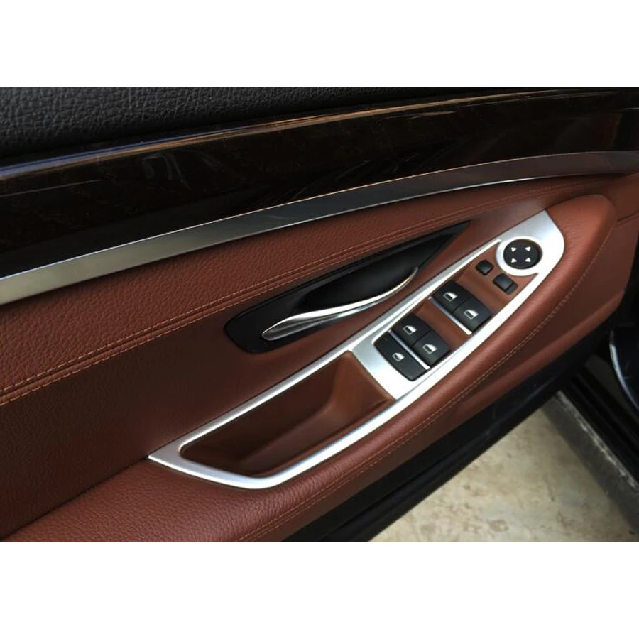 4Pcs/set Car Interior Door Armrest Window Lift Button Switch Frame Trim Styling Covers For BMW 5 Series F10 520 525 2011-2014
4Pcs/set Car Interior Door Armrest Window Lift Button Switch Frame Trim Styling Covers For BMW 5 Series F10 520 525 2011-2014