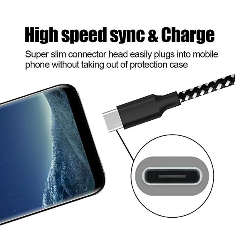1 м Тип-C QC Quick Charge 3 0 USB Зарядное устройство кабель для Oneplus 6 T huawei Nova 4 P30 samsung S10 lite