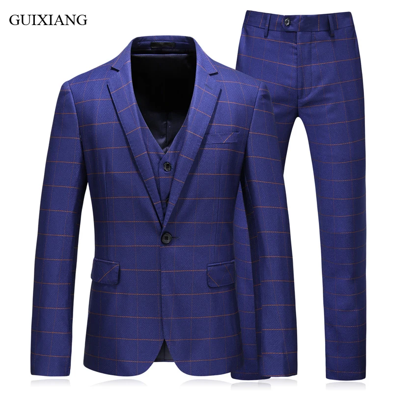2018 New Arrival Style Men Boutique Suits Business Casual Single Breasted Grid Slim Men's Blazers Three-pieces Suit Dress S-5XL
2018 New Arrival Style Men Boutique Suits Business Casual Single Breasted Grid Slim Men's Blazers Three-pieces Suit Dress S-5XL