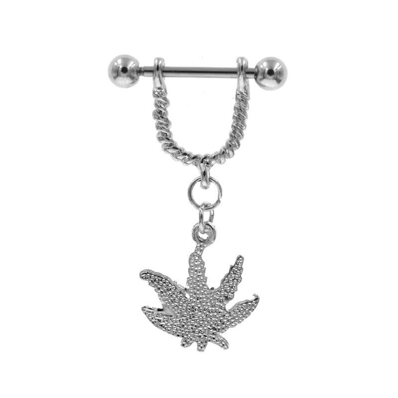 2Pcs Tree Pendant Surgical Steel Nipple Piercing Fashion Body Big Zircon Rings Jewelry for Women Girls | Украшения и аксессуары