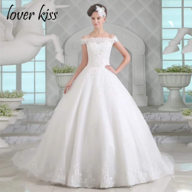 Любовник Поцелуй vestidos Novia boda свадебное платье без рукавов Кружевное с пайетками