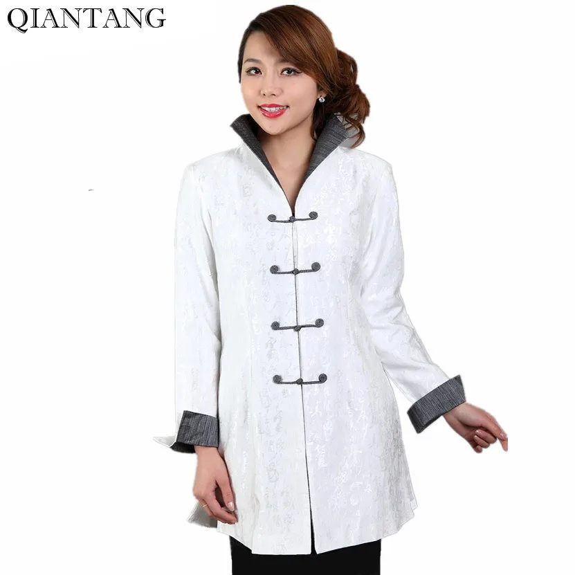 High Quality White Women's Long Jacket Traditional Chinese style Coat Flowers Mujer Chaqueta Size S M L XL XXL XXXL Mny004A
High Quality White Women's Long Jacket Traditional Chinese style Coat Flowers Mujer Chaqueta Size S M L XL XXL XXXL Mny004A