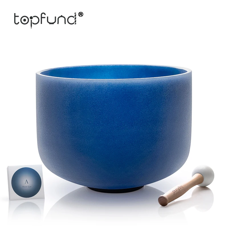 TOPFUND 12 inch 432hz A Note Third Eye Chakra Indigo Colored Frosted Quartz Crystal Singing Bowl
TOPFUND 12 inch 432hz A Note Third Eye Chakra Indigo Colored Frosted Quartz Crystal Singing Bowl