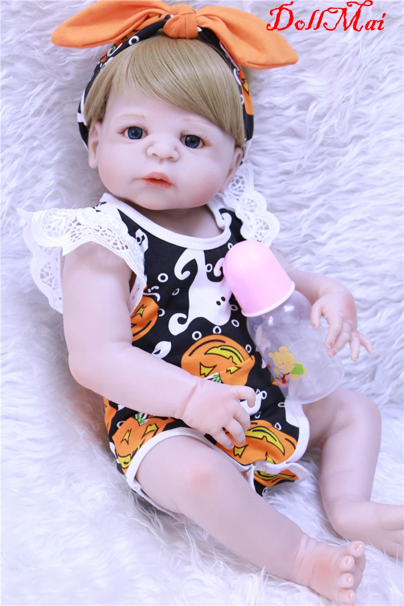 DollMai 22 "bebe girl reborn blonde волосы полностью Силиконовые Куклы Детские Подарочные игрушки куклы bonecas reborn baby corpo inteiro de silicone
DollMai 22 "bebe girl reborn blonde волосы полностью Силиконовые Куклы Детские Подарочные игрушки куклы bonecas reborn baby corpo inteiro de silicone