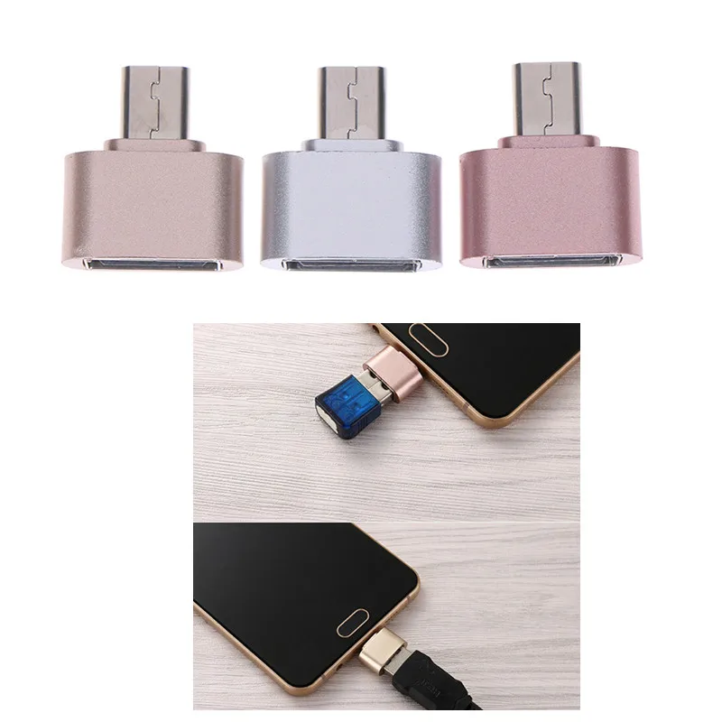 Фото Микро USB OTG 2 0 Hug конвертер Type C адаптер для телефона Android кабель - купить