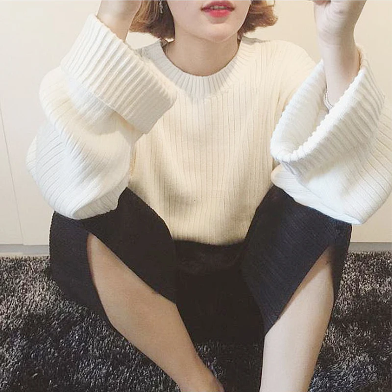 The First 2017 Sets of Autumn Sweater Female Female Loose Thin Short Sleeve Sweater All-match Student Fashion Color
The First 2017 Sets of Autumn Sweater Female Female Loose Thin Short Sleeve Sweater All-match Student Fashion Color