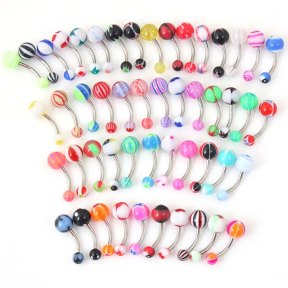 50/30Pcs 316L 8mm Mixed Color Fashion Navel Belly Button Tongue Bar Rings Piercing Body Jewelry Stainless Steel Pole Jewelry
50/30Pcs 316L 8mm Mixed Color Fashion Navel Belly Button Tongue Bar Rings Piercing Body Jewelry Stainless Steel Pole Jewelry