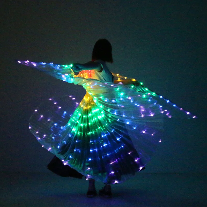 Stage Performance Props Women Dance Accessory DJ LED Dance Wings Light Up Wing Costume LED Dance Wings Rainbow Colors With Stick
Stage Performance Props Women Dance Accessory DJ LED Dance Wings Light Up Wing Costume LED Dance Wings Rainbow Colors With Stick