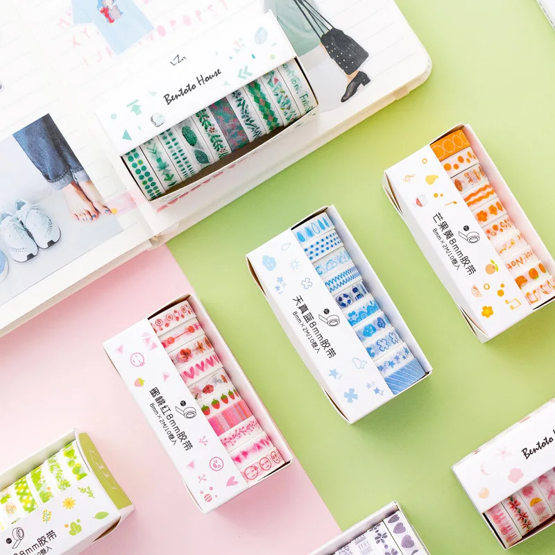 10 pc/ Color Basics Journal Handbook Tape Paper DIY Decorative Adhesive Tape Japanese Stationery Kawaii Masking Tapes Supplies
10 pc/ Color Basics Journal Handbook Tape Paper DIY Decorative Adhesive Tape Japanese Stationery Kawaii Masking Tapes Supplies