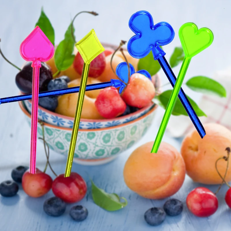 100pcs/pack Porker Picks Coffee Stir Sticks Birthday Party Decoration Cupcake/Cake/Fruit Topper Decor Home Bar
100pcs/pack Porker Picks Coffee Stir Sticks Birthday Party Decoration Cupcake/Cake/Fruit Topper Decor Home Bar