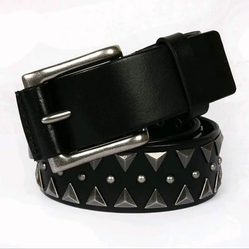 Triangle Rivet Genuine Cowhide Leather Luxury Belt Wide Classice Vintage Metal Pin Buckle Waistband for Men Women Jeans Straps
Triangle Rivet Genuine Cowhide Leather Luxury Belt Wide Classice Vintage Metal Pin Buckle Waistband for Men Women Jeans Straps