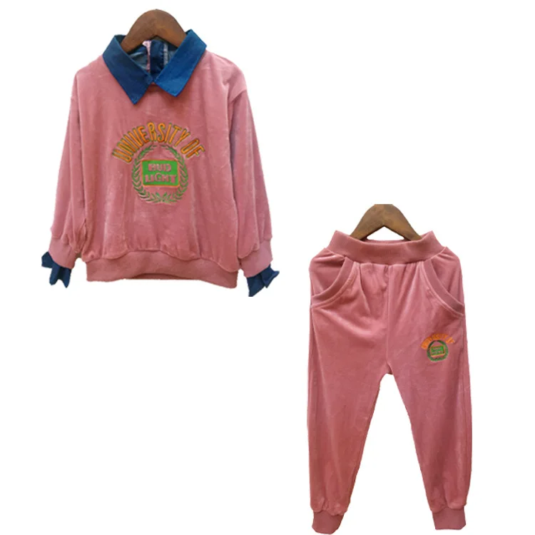 Children's Clothing Girl's 2018 Autumn Suit New Leisure Style Fashionable Korean Clothing Velvet Embroidery Two Pieces Set
Children's Clothing Girl's 2018 Autumn Suit New Leisure Style Fashionable Korean Clothing Velvet Embroidery Two Pieces Set
