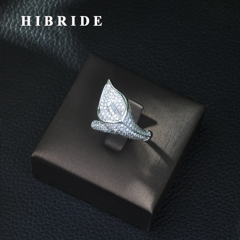 HIBRIDE Fashion Luxury Flower Leaf AAA Cubic Zirconia Brand New Engagement Ring For Women Glitter Elegant Hand Made Ring R-07
HIBRIDE Fashion Luxury Flower Leaf AAA Cubic Zirconia Brand New Engagement Ring For Women Glitter Elegant Hand Made Ring R-07