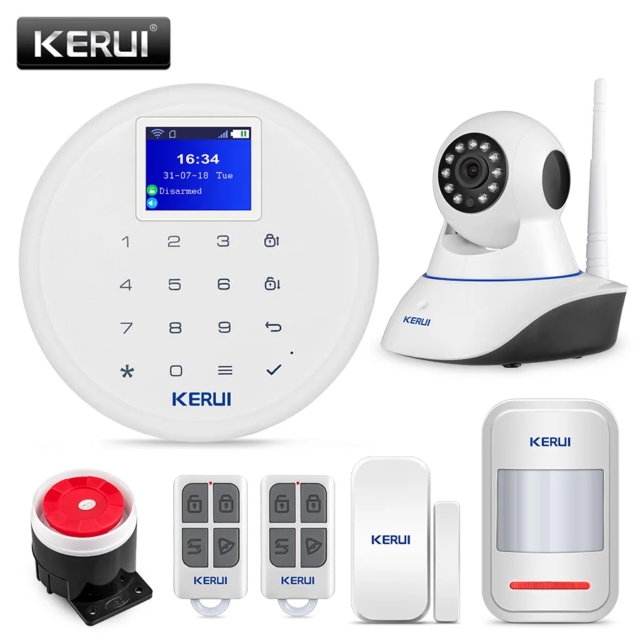 KERUI новая модель W17 Аварийная сигнализация wifi gsm Беспроводной охранных IOS