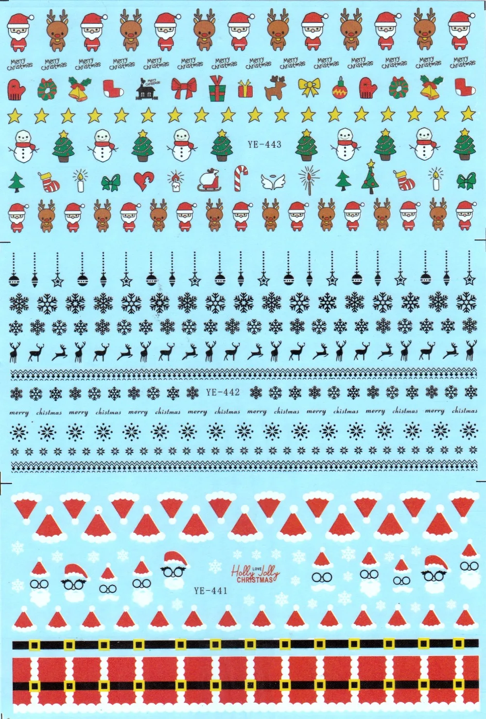 3 PACK/ LOT WATER TRANSFER DECAL NAIL ART NAIL STICKER CHRISTMAS XMAS CAP DEER BALL YE441-443
3 PACK/ LOT WATER TRANSFER DECAL NAIL ART NAIL STICKER CHRISTMAS XMAS CAP DEER BALL YE441-443