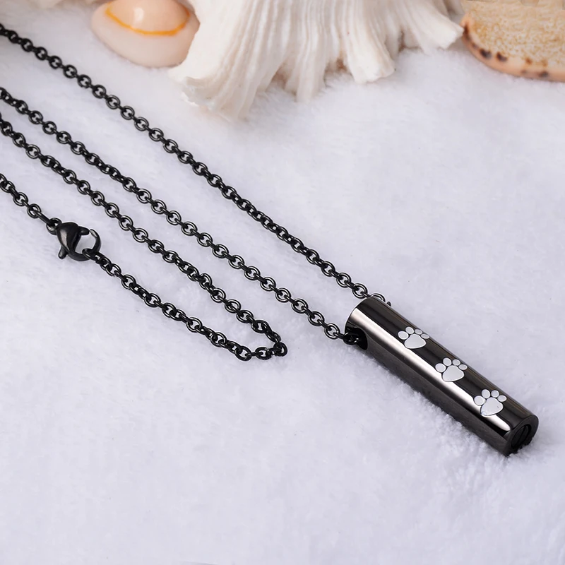 IJD2473 Mutil-colored Paw Print Cremation Cylinder Urn Pendant for Pets,Dog,Cat Ashes,Stainless Steel Pet Dog Ashes Necklace
IJD2473 Mutil-colored Paw Print Cremation Cylinder Urn Pendant for Pets,Dog,Cat Ashes,Stainless Steel Pet Dog Ashes Necklace