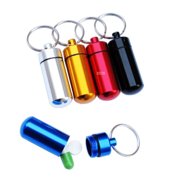 1pc Portable keychain Pill Box waterproof Aluminum Cases Medicine Bottle Container light Drugs Capsules Holder Storage Organizer
1pc Portable keychain Pill Box waterproof Aluminum Cases Medicine Bottle Container light Drugs Capsules Holder Storage Organizer
