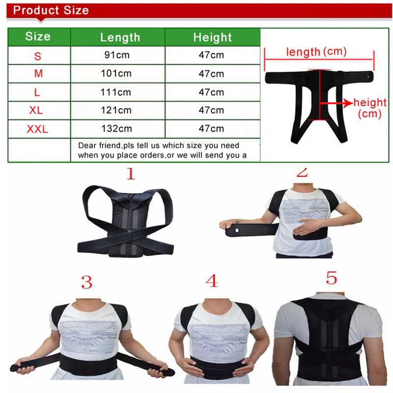 Neoprene Waist Bodybuilding Orthopedic Posture Corrector Correcting Kyphosis Brace Shoulder Spine Back Support Belt Men Women
Neoprene Waist Bodybuilding Orthopedic Posture Corrector Correcting Kyphosis Brace Shoulder Spine Back Support Belt Men Women