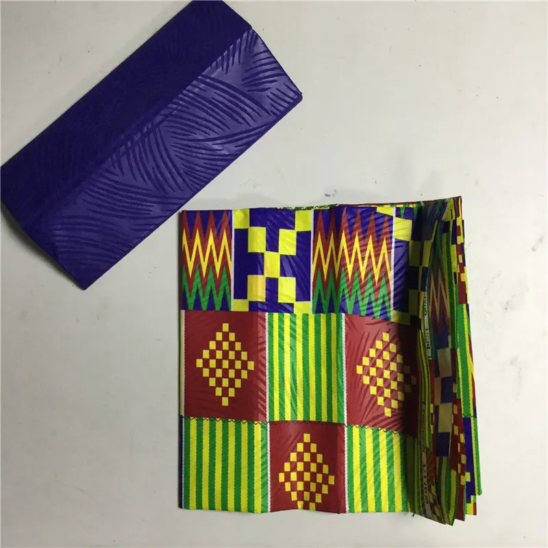 Африканская ткань воск печать Гана tissu морская парча высокое качество 4 ярдов LHW- |