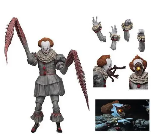 Фигурка NECA Stephen King's Ultimate Pennywise со светодиодный подсветкой из ПВХ, коллекционная игрушка, подарок на Хэллоуин, кукла, 18 см
Фигурка NECA Stephen King's Ultimate Pennywise со светодиодный подсветкой из ПВХ, коллекционная игрушка, подарок на Хэллоуин, кукла, 18 см