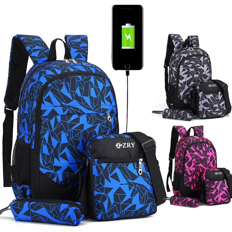 Waterproof Oxford travel Backpacks USB Charge Design school Backpack for Teenagers School Bags Composite Shoulder Bag mochila
Waterproof Oxford travel Backpacks USB Charge Design school Backpack for Teenagers School Bags Composite Shoulder Bag mochila