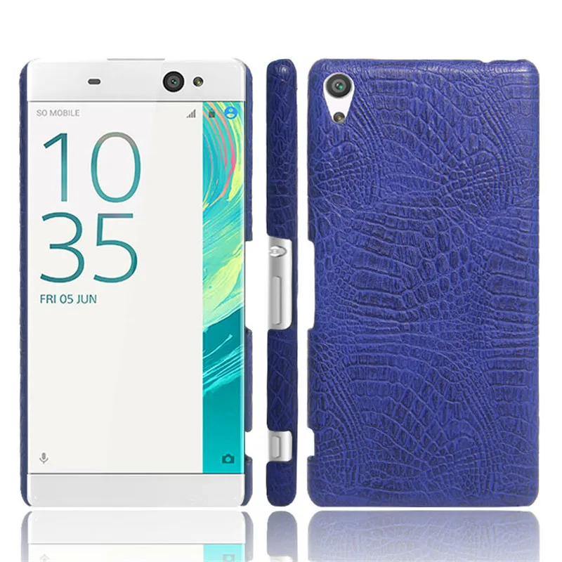 Чехол для Sony XA Ultra F3211 F3212 Жесткий из поликарбоната с узором крокодиловая кожа +