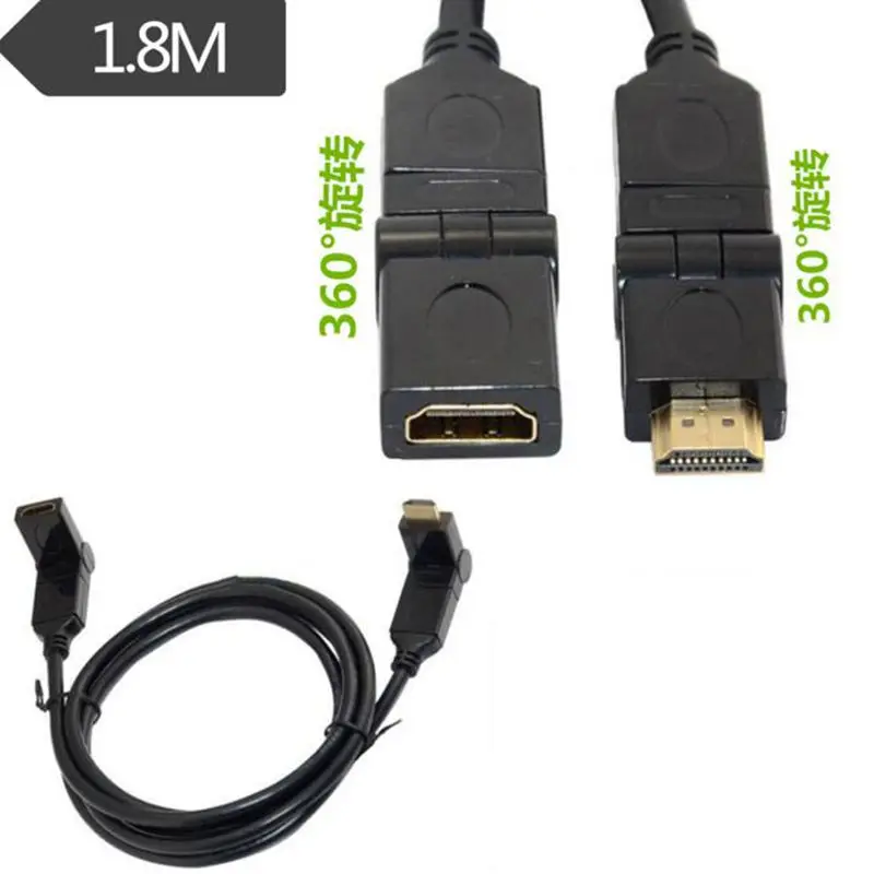 (100pieces/lot) 1.8m 6ft 360 degree Angle Rotat HDMI Male to HDMI Female Extension Cable Adjustable
(100pieces/lot) 1.8m 6ft 360 degree Angle Rotat HDMI Male to HDMI Female Extension Cable Adjustable