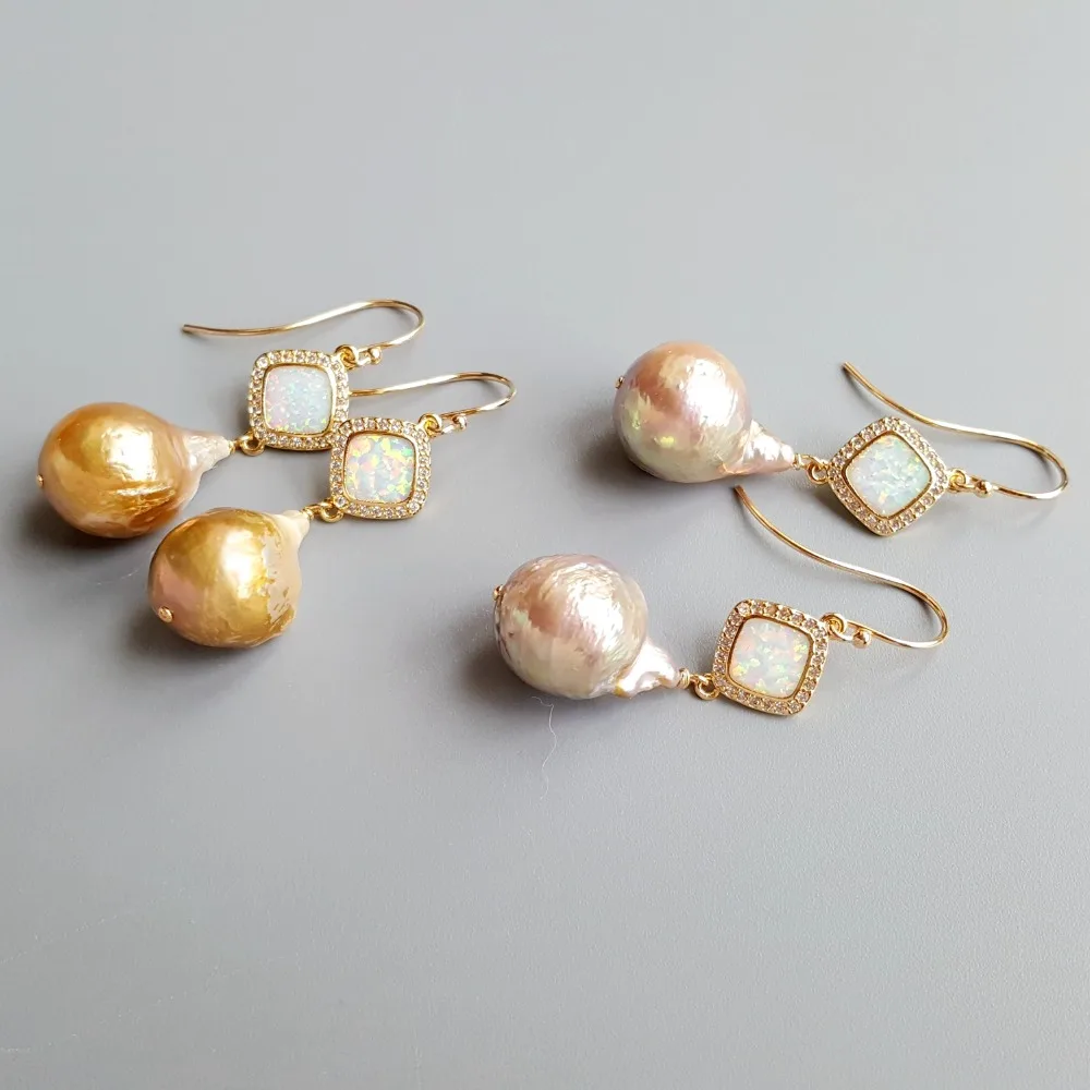 Lii Ji Real Purple Yellow Baroque Pearl Lab-created Opal Earrings 925 Sterling Silver Handmade Jewelry Color Random Send
Lii Ji Real Purple Yellow Baroque Pearl Lab-created Opal Earrings 925 Sterling Silver Handmade Jewelry Color Random Send