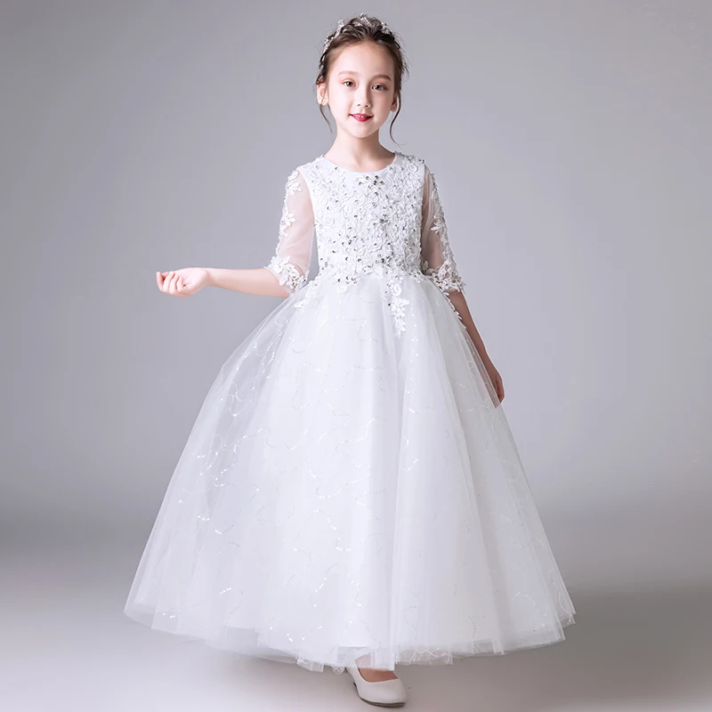 Glizt Half Sleeve Girls Flower Girl Wedding Dress Sequin Tulle Party Princess Birthday Dress First Communion Gown for Girls
Glizt Half Sleeve Girls Flower Girl Wedding Dress Sequin Tulle Party Princess Birthday Dress First Communion Gown for Girls