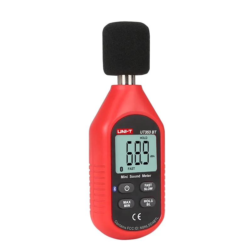 UNI-T UT353BT измеритель уровня звука Bluetooth цифровой измеритель уровня шума Тестер 30-130dB децибел мониторинг уровня звука
UNI-T UT353BT измеритель уровня звука Bluetooth цифровой измеритель уровня шума Тестер 30-130dB децибел мониторинг уровня звука