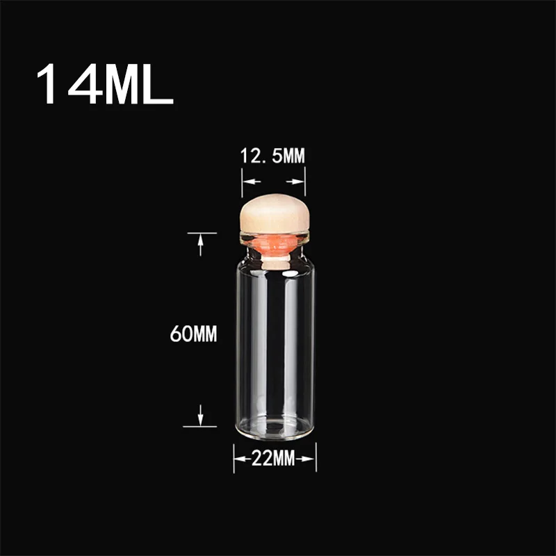 100pcs 22x60x12.5mm Clear Transparent Small Glass Bottles With Round Dome Corks DIY 14 ml Glass Vials Sealed Jars Containers
100pcs 22x60x12.5mm Clear Transparent Small Glass Bottles With Round Dome Corks DIY 14 ml Glass Vials Sealed Jars Containers