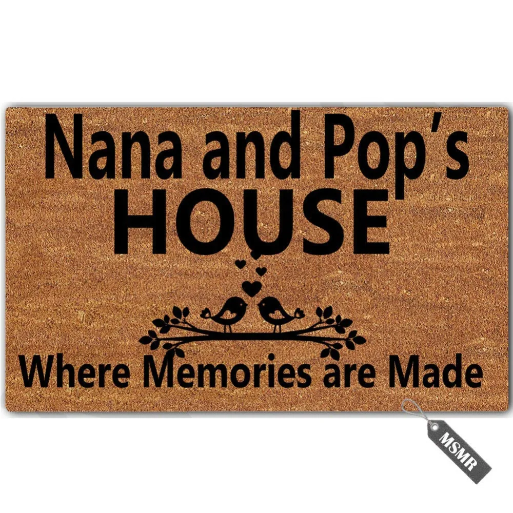 Doormat Nana and Pop's House Funny Door Mat Entrance Floor Mat Indoor Outdoor Decorative Doormat Non-slip Rubber Backing
Doormat Nana and Pop's House Funny Door Mat Entrance Floor Mat Indoor Outdoor Decorative Doormat Non-slip Rubber Backing