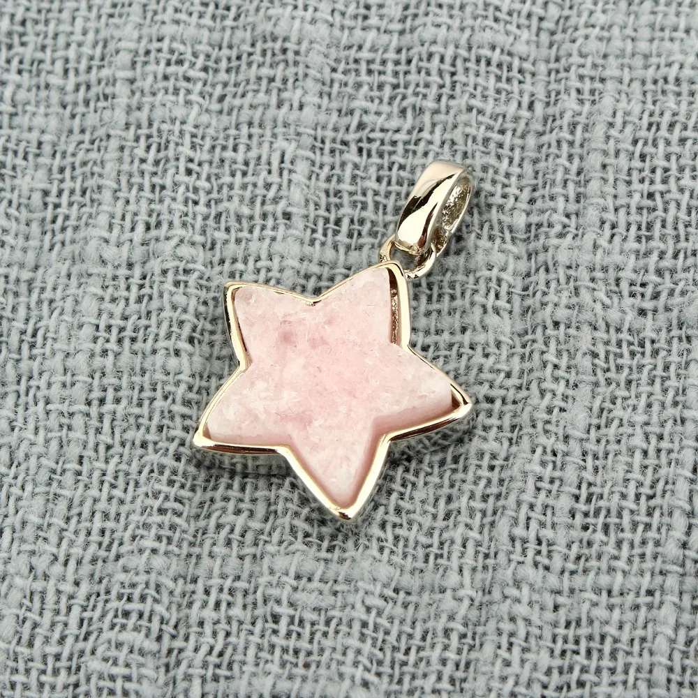 1 шт Звезда натуральный камень Шарм Druzy Drusy ожерелье колье поиск серьги подвеска с