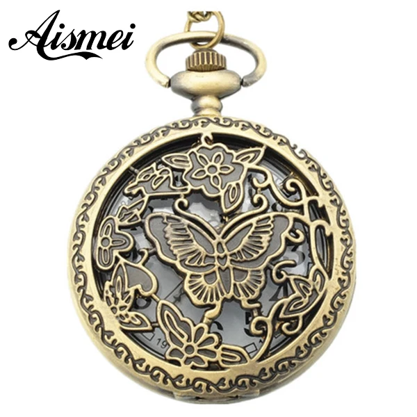 25pcs/lot New Steampunk Quartz Dress Pocket Watch Butterfly Flower Vintage Style Bronze Necklace Pendant Chain Clock EMS or DHL
25pcs/lot New Steampunk Quartz Dress Pocket Watch Butterfly Flower Vintage Style Bronze Necklace Pendant Chain Clock EMS or DHL